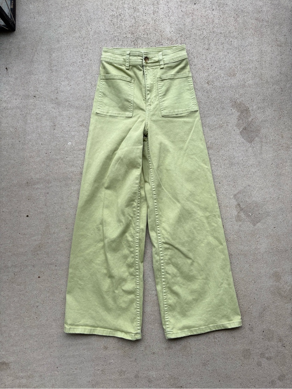 Billabong Free Fall Patch Pocket High Waist Wide Leg Pants Sage 23x27โ